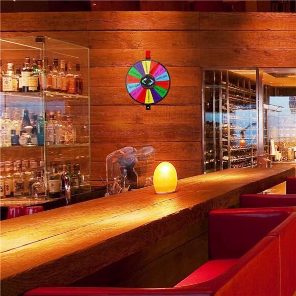 WinSpin 12" Color Prize Wheel Wall Mounted or Tabletop 14 Slots Heavy Dut - Picture 5 of 7